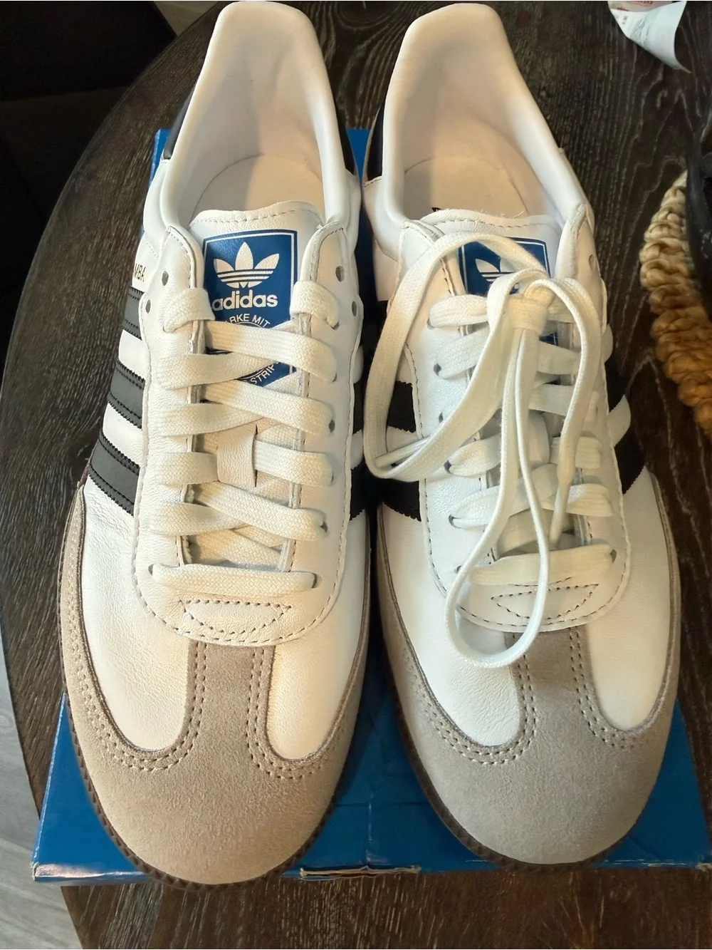 adidas White Black Gray Classic Low-Top Sneakers